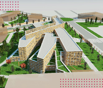 Boceto en 3D del nuevo edificio de postgrado