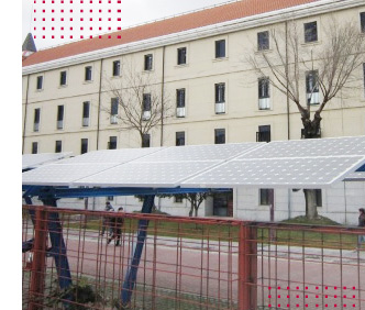Pérgola fotovoltaica instalada en el campus de Leganés