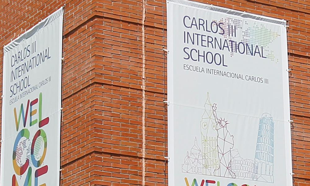 Foto del exterior del Edificio de la Carlos III International School en el Campus de Getafe