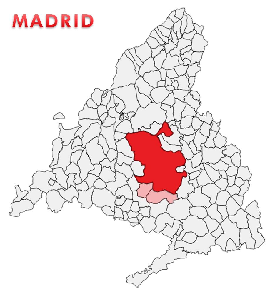 Situación de Madrid en la Comunidad de Madrid