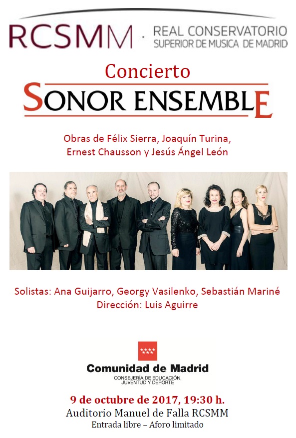 Cartel Concierto Sonor Ensemble