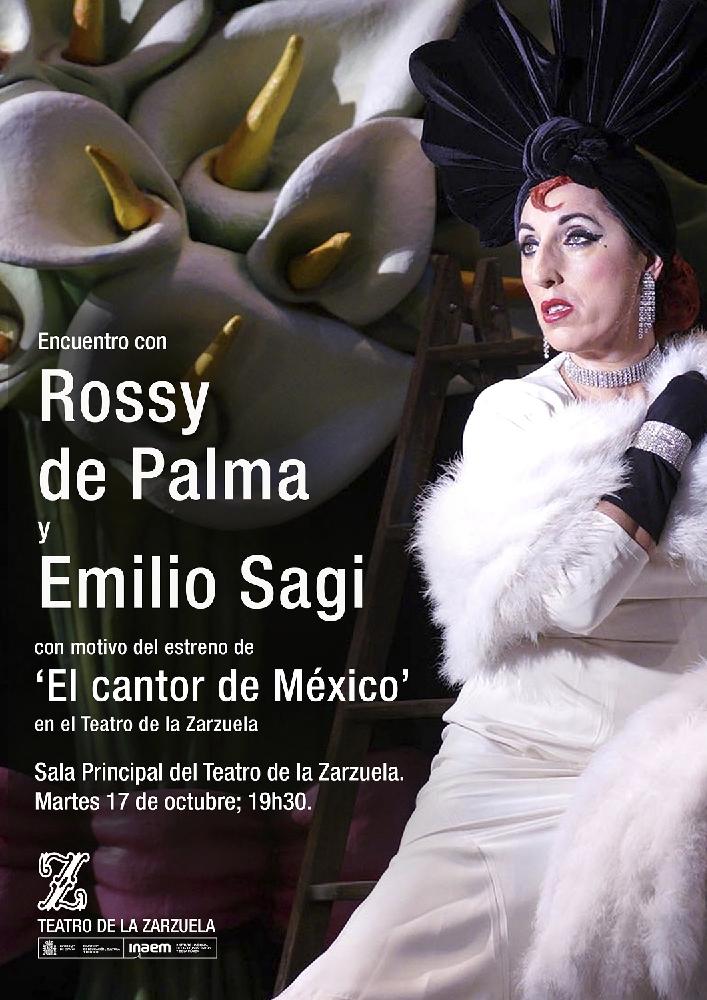 Cartel del encuentro con Emilio Sagi y Rossy de Palma