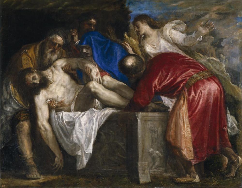 Cuadro Entierro de Cristo, de Tiziano