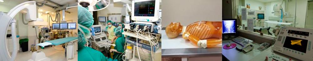Ingenieria clinica: varias imágenes de laboratorios y aparatos de medicina clinica