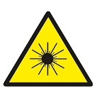 Simbolo peligro trabajos con láser