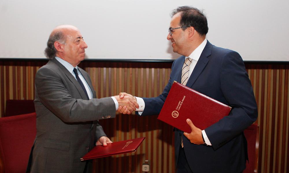 Firma del protocolo entre el rector de la UC3M y el alcalde del Ayto. de Leganés
