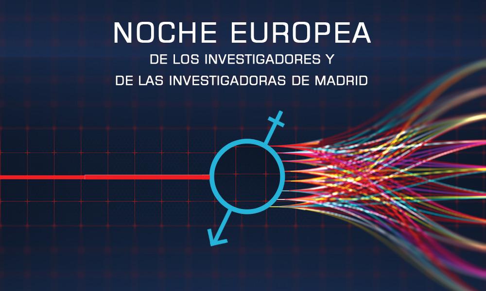 Imagen con el logo de la Noche Europea de los Investigadores y de las Investigadoras. 