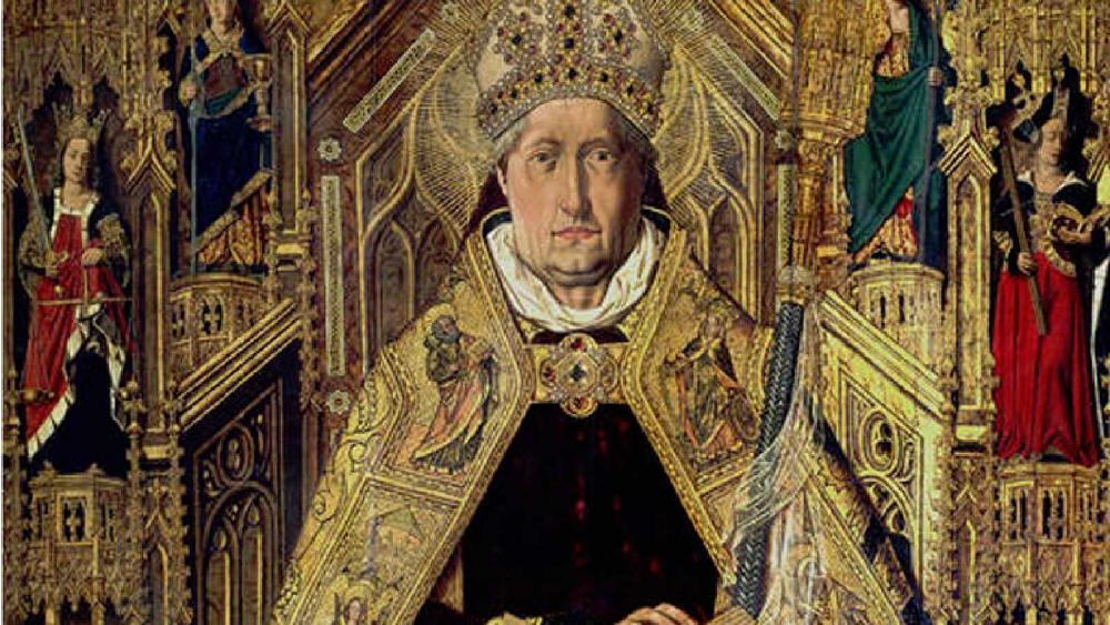 Santo Domingo de Silos entronizado como obispo, de Bermejo.