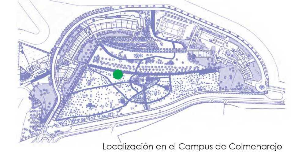 		Plano del Campus de Colmenarejo indicando dónde se encuentra esta especie