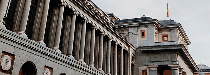 Vista parcial fachada Museo del Prado