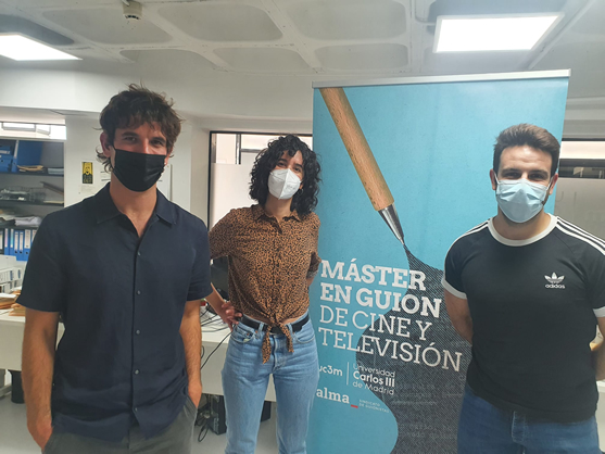 Silvia Arribas, Jorge Hernández y Raúl Liarte en el Máster Propio UC3M en Guion de Cine y TV