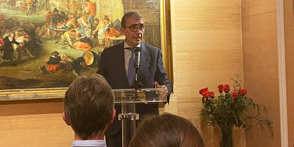 Carlos J. Moreiro González, pronunció la conferencia del día de la Federación Valonia-Bruselas en la Residencia del Embajador de Bélgica en España