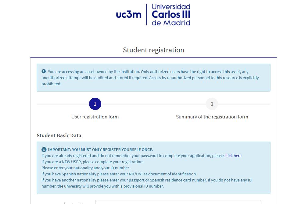 Application for admission_Student registration