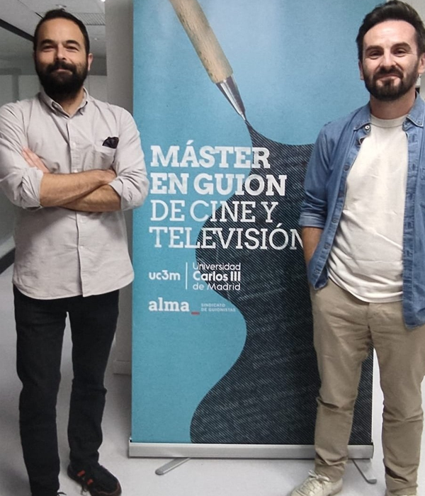 Cristóbal Garrido y Adolfo Valor en el Máster de Guion de Cine y TV