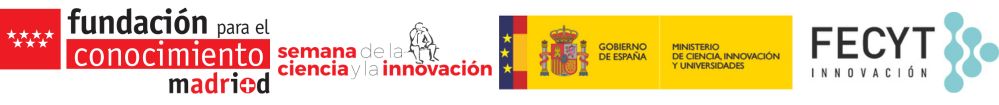 Logos de la Fundación Madri+d, la Semana de la Ciencia y la FECYT