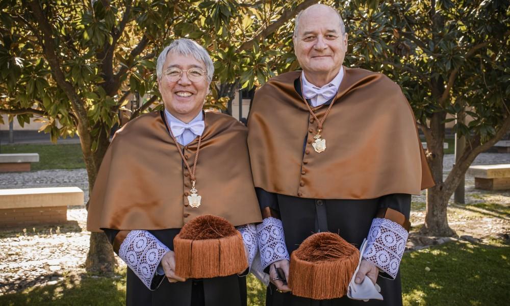 James F. Kurose (izquierda) y Alain Molinari (derecha), doctores Honoris Causa por la UC3M