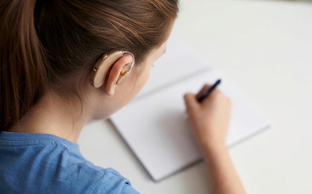 imagen de dos chicos mirando un ordenador, uno de ellos con discapacidad intelectual