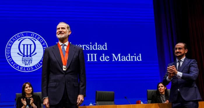 His Majesty the King receives the UC3M Medal of Honor
