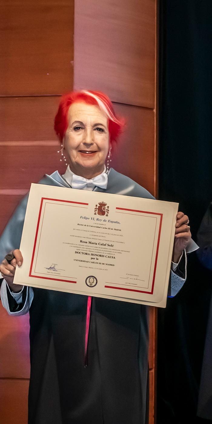 Imagen del Acto de investidura Doctora Hnonoris Causa de Rosa María Calaf 