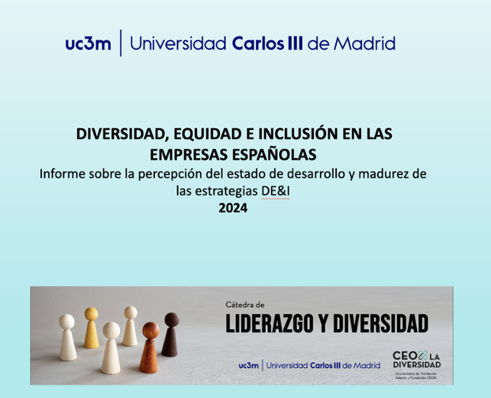 Iagen de la portada del. informe DIVERSIDAD, EQUIDAD E INCLUSIÓN EN LAS EMPRESAS ESPAÑOLAS