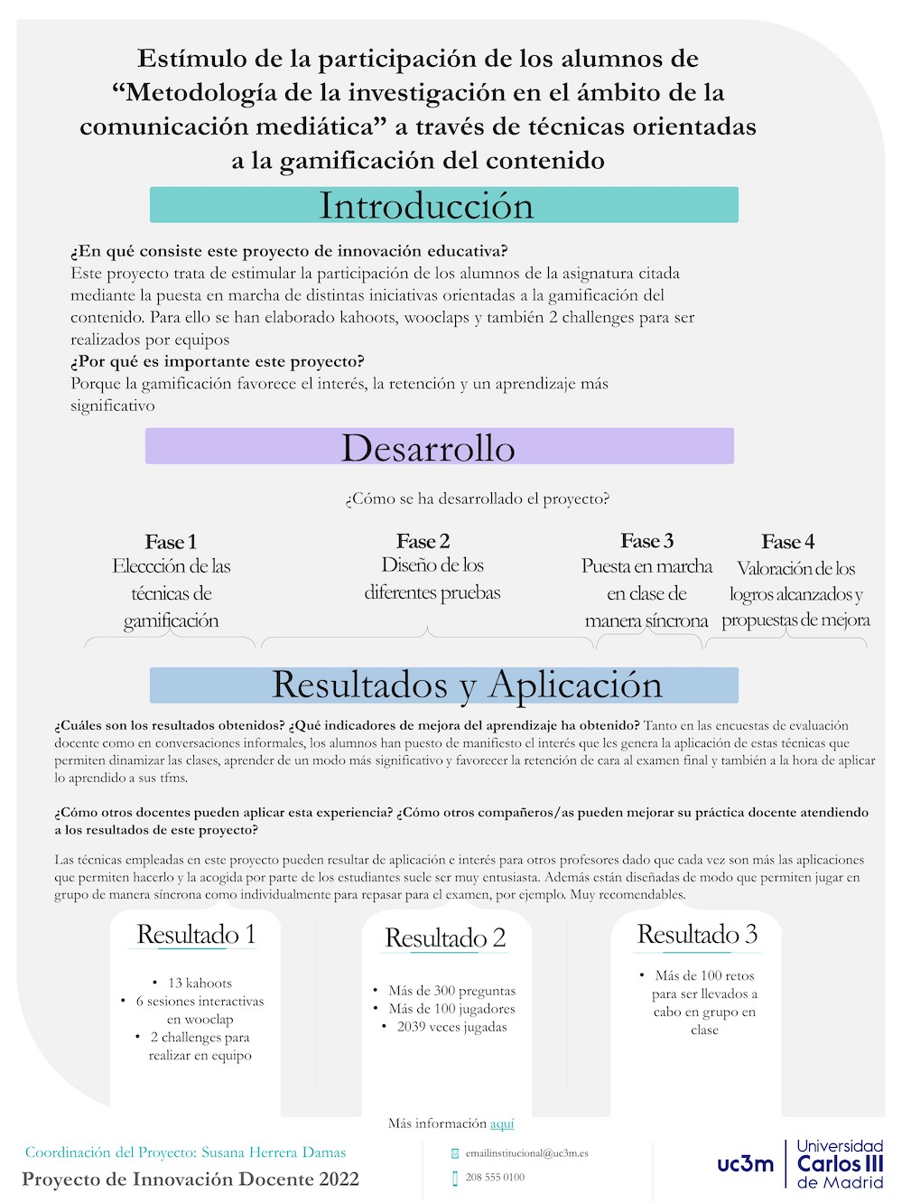 Estímulo de la participación de los alumnos de 