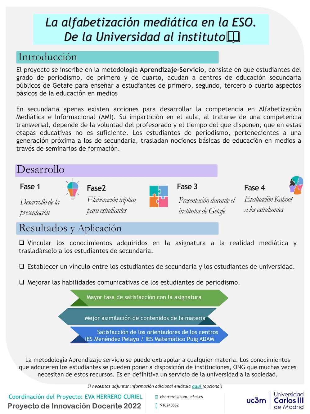 La alfabetización mediática en la ESO. De la Universidad al instituto