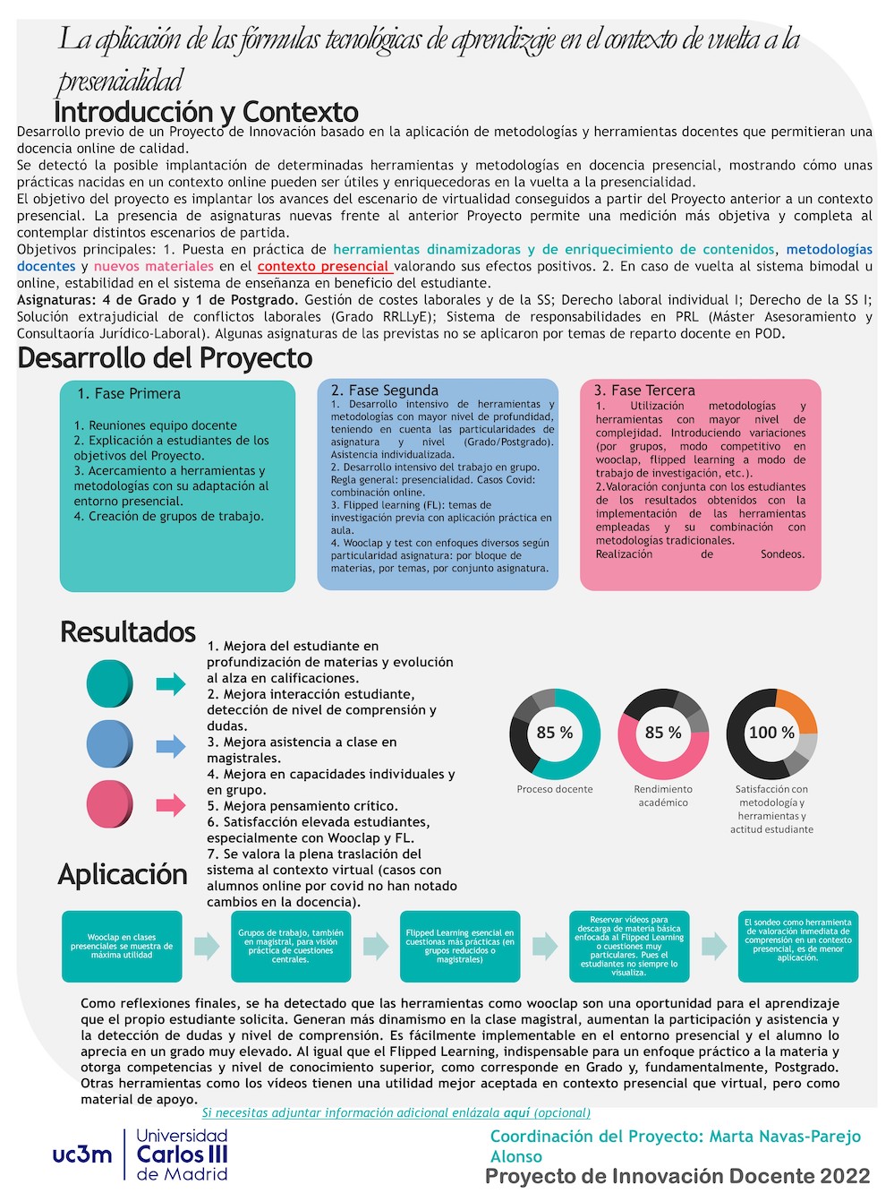 La aplicación de las formmilas tecnológicas de aprendizaje en el contexto de vuelta a la presencialidad