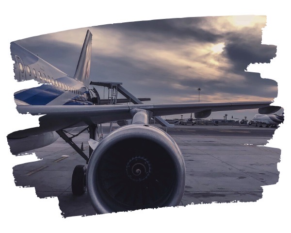 Fotografía del motor de un avión