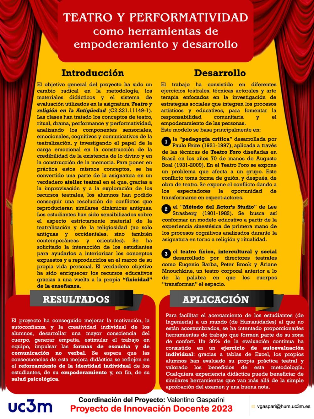 TEATRO Y PERFORMATIVIDAD como herramientas de empoderamiento y desarrollo