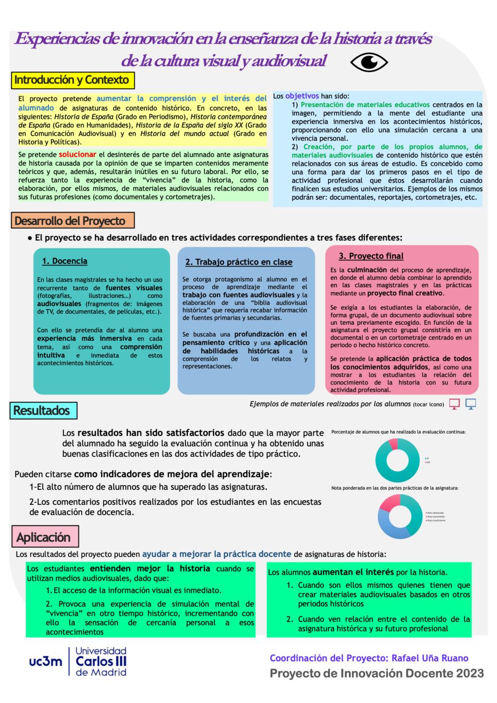 Expetiencias de innovación en la enseñanza de la historia a través de la cultura visual y audiovisual