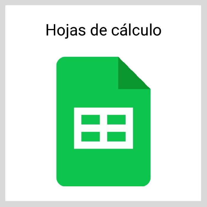 hojas de cálculo