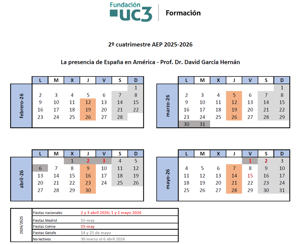 Jueves. Del 12 de febrero al 28 de mayo de 2026