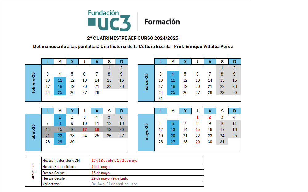 Martes. Del 11 de febrero al 27 de mayo de 2025