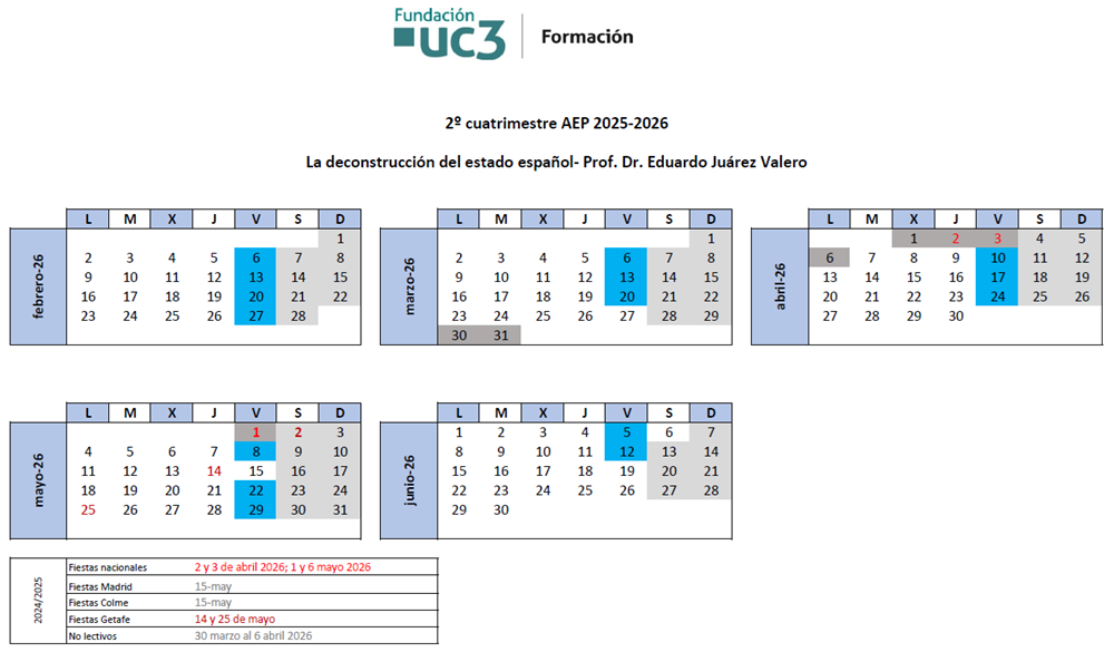 Viernes. Del 6 de febrero al 12 de junio de 2026