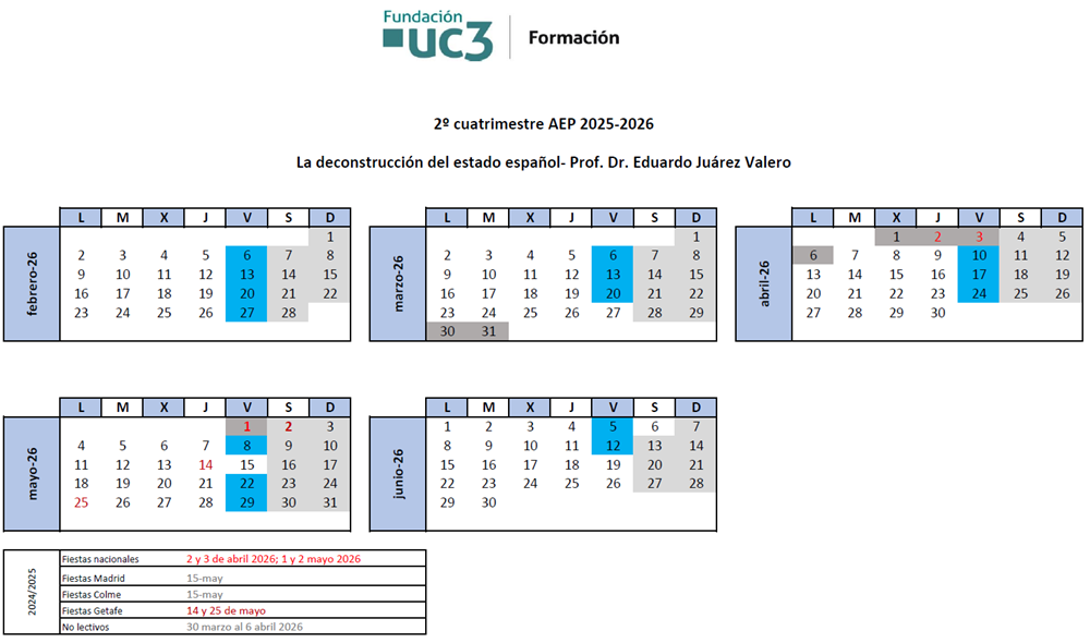 Viernes. Del 6 de febrero al 12 de junio de 2026