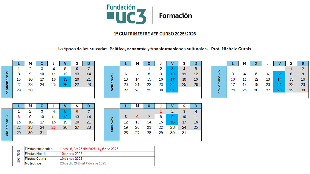Viernes, del 19 septiembre 2025 al 16 enero 2026 