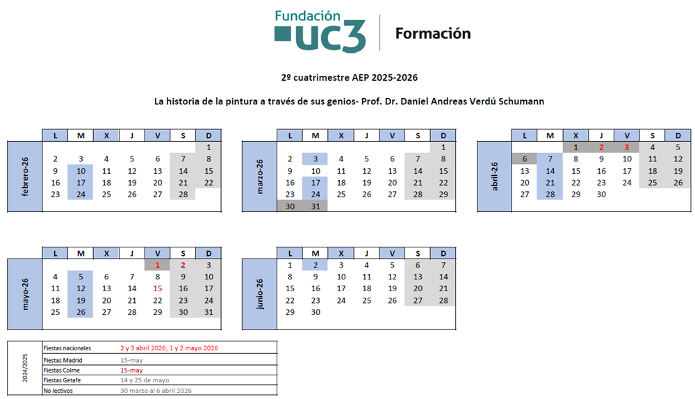 Martes. Del 10 de febrero al 2 de junio 2026