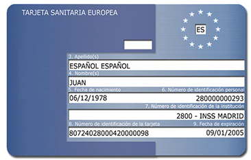 Imagen de la Tarjeta Sanitaria Europea