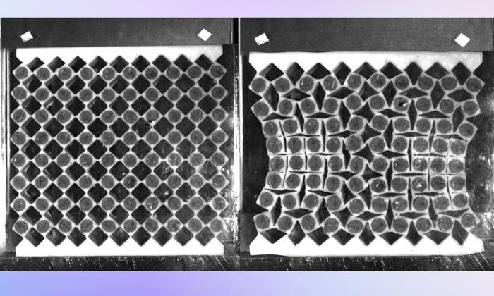 Imagen del meatamaterial en dos formas direrentes